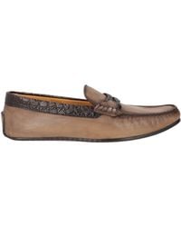 Testoni - Camel Loafers Leather - Lyst