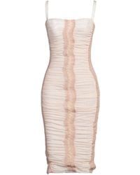 Elisabetta Franchi - Midi Dress Cotton, Elastane, Acrylic, Polyamide, Mohair Wool - Lyst
