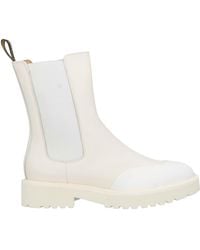 Doucal's - Cream Ankle Boots Soft Leather, Textile Fibers - Lyst