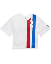 Polo Ralph Lauren - Striped Appliquéd Cotton-jersey T-shirt - Lyst