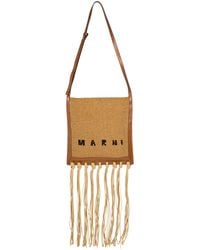 Marni - Cross-Body Bag Cotton, Ovine Leather, Polyamide, Polyester, Brass - Lyst