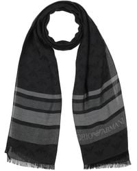 Emporio Armani - Charcoal Scarf Modal, Polyester, Viscose - Lyst