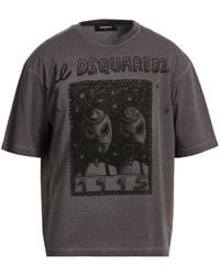 DSquared² - Charcoal T-Shirt Cotton - Lyst