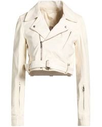 Rick Owens - Ivory Jacket Lambskin - Lyst
