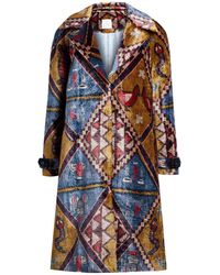 Stella Jean Manteau long - Bleu