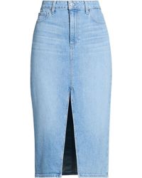 PAIGE - Denim Skirt Cotton, Elastane - Lyst