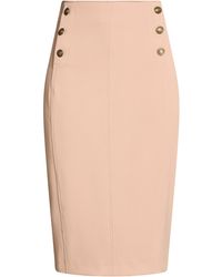 Nenette - Sand Midi Skirt Polyester, Elastane - Lyst