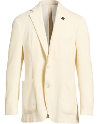 Lardini - Ivory Blazer Wool, Linen - Lyst