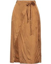 Manila Grace - Marigold Midi Skirt Viscose, Cotton - Lyst