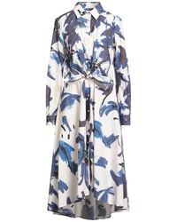 Sara Roka - Ivory Midi Dress Cotton - Lyst