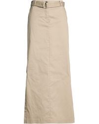 Grifoni - Khaki Maxi Skirt Cotton, Polyamide, Elastane - Lyst