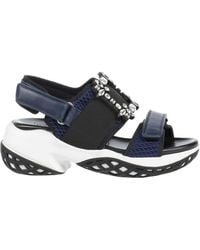 Roger Vivier - Sandals Leather, Textile Fibers - Lyst