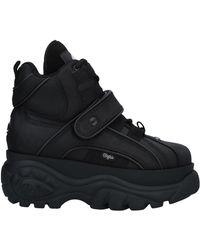 buffalo black platform sneakers