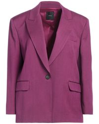 Pinko - Plum Blazer Wool, Polyester, Viscose, Elastane - Lyst