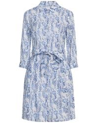120% Lino - Mini Dress Linen - Lyst