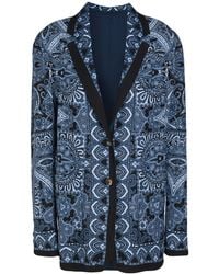 Etro - Slate Blazer Wool, Silk - Lyst