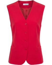 Please - Tailored Vest Polyester, Elastane - Lyst