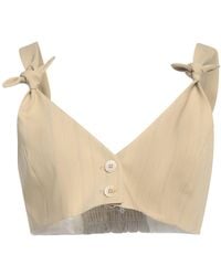 Ganni - Top Ecovero Viscose, Recycled Polyester, Elastane, Polyester - Lyst