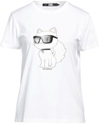 Karl Lagerfeld - Ikonik 2.0 Choupette T-Shirt T-Shirt Organic Cotton - Lyst