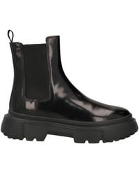 Hogan - Glossed-Leather Chelsea Ankle Boots - Lyst