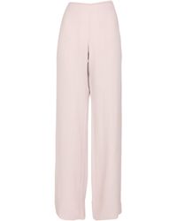 Pantalon Giorgio Armani en coloris Gris élégants et chinos Pantalons coupe droite Femme Vêtements Pantalons décontractés 