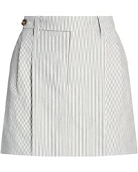 Brunello Cucinelli - Mini Skirt Cotton, Linen - Lyst