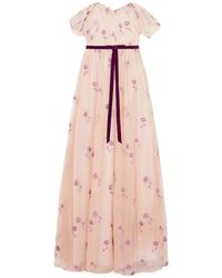 Marchesa notte Langes Kleid - Pink