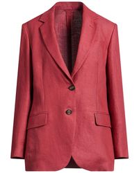Brunello Cucinelli - Rust Blazer Hemp, Linen, Ecobrass - Lyst