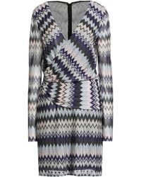 Missoni - Sky Mini Dress Viscose, Metallic Fiber - Lyst