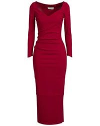 La Petite Robe Di Chiara Boni - Brick Midi Dress Polyamide, Elastane - Lyst