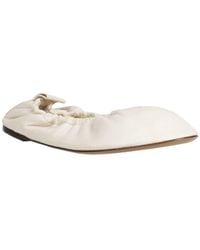 The Row Eva Two Leather Ballet Flats in Red | Lyst