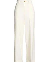 P.A.R.O.S.H. - Cream Pants Virgin Wool, Elastane - Lyst