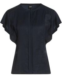 BOSS - Top Viscose, Linen - Lyst