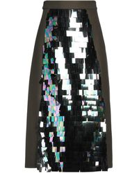 Plan C - Dark Midi Skirt Wool, Polyamide, Polyester - Lyst