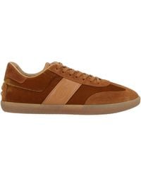 Tod's - Camel Sneakers Leather, Textile Fibers - Lyst