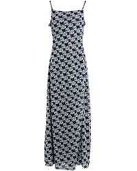 Karl Lagerfeld - Maxikleid Mit Monogramm-Print - Lyst