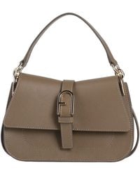 Furla - Flow Mini Top Handle -- Khaki Handbag Calfskin - Lyst