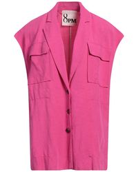 8pm - Fuchsia Blazer Viscose, Linen - Lyst