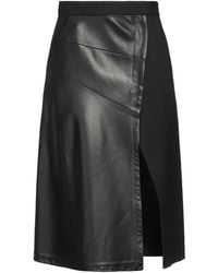 Barbara Bui - Midi Skirt Polyester, Wool, Elastane, Leather - Lyst