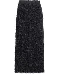 Alysi - Midi Skirt Polyamide, Viscose, Linen, Elastane - Lyst