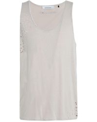 Nostrasantissima - Tank Top Linen, Viscose - Lyst