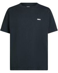 Obey - Charcoal T-Shirt Cotton - Lyst