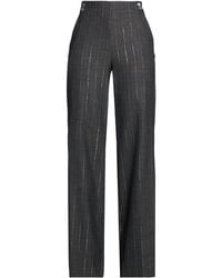 SIMONA CORSELLINI - Charcoal Pants Polyester, Viscose, Wool, Elastane - Lyst