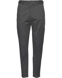 AS YOU ARE - Charcoal Pants Cotton, Elastane - Lyst