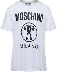 Moschino - Camiseta con motivo de signos de interrogación y logo - Lyst