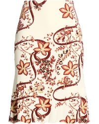 Roberto Cavalli - Cream Midi Skirt Polyamide, Viscose, Elastane, Polyester - Lyst