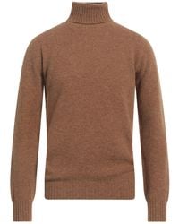Altea - Camel Turtleneck Virgin Wool - Lyst