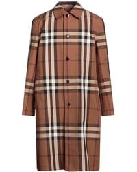 Burberry - Overcoat & Trench Coat Cotton - Lyst
