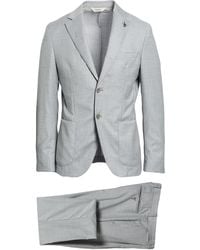 Paoloni - Charcoal Suit Virgin Wool, Elastane - Lyst