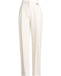 Elisabetta Franchi - Cream Pants Polyester, Elastane - Lyst